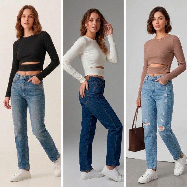 2870-99 микс цветов женский кроп-топ ( стрейч коттон, рубчик, с разрезом, 5 ед, размери норма: 46, 46, 48, 48, 48) Кроп-топ