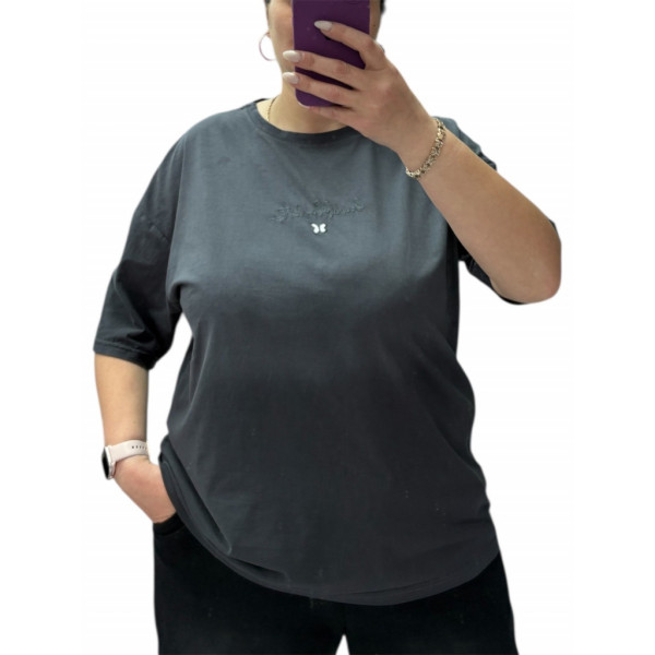 25107# микс цветов женская футболка oversize (95% коттон, 6 ед, размеры полубатал: 46-52, 52-58) выдача на следующий день Футболка