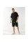 0212-1# черный мужской спортивны костюм двойка, oversize (хлопок+эластан, 4 ед, размеры норма: л, хл, 2хл, 3хл) выдача на следующий день Костюм двойка