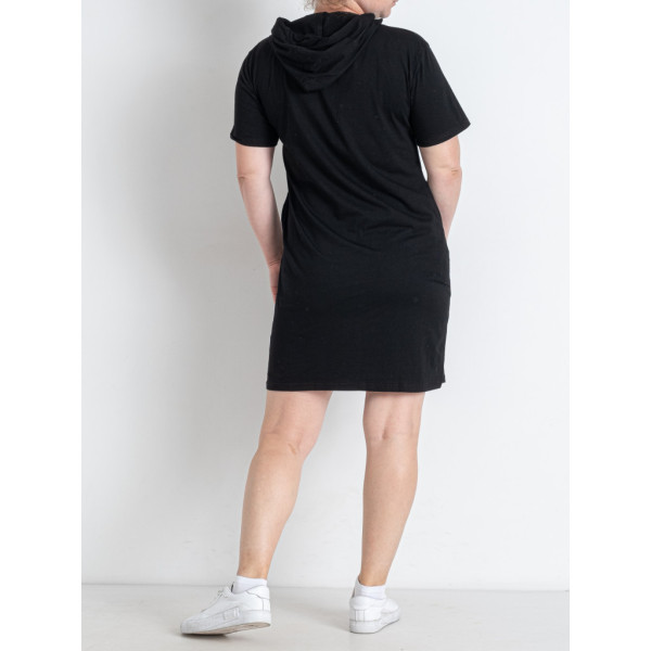 0802-13 микс расцветок женская туника (Nana. капюшон, карманы, 3ед. универсальный полубатальный размер: 48-52) Nana