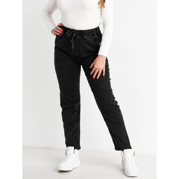0853-1 / черные женские джинсы (KENALIN, стрейчевые, на байке, 6 ед. размеры батал: 31, 31, 31, 32, 32, 32) Джинсы