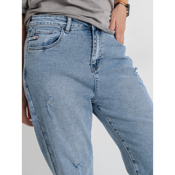 0730-5 / голубые женские джинсы (LADY N, стрейчевые, 5 ед. размеры батал: 31. 31. 31. 31, 32) Джинсы