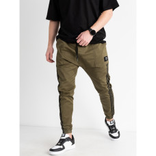 1079-74 / хаки мужские джоггеры (X-Design, стрейчевые, 4 ед. размер норма: S. S. M. M) Джеггинсы