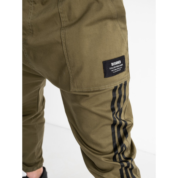 1079-74 / хаки мужские джоггеры (X-Design, стрейчевые, 4 ед. размер норма: S. S. M. M) Джеггинсы
