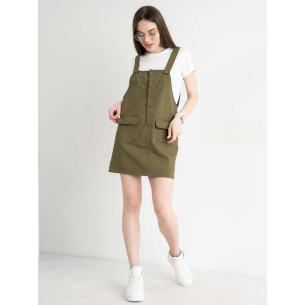 0899-77 XINYUE ХАКІ комплект із сарафану та футболки (3 од.розміри: M.L.XL) Xinyue