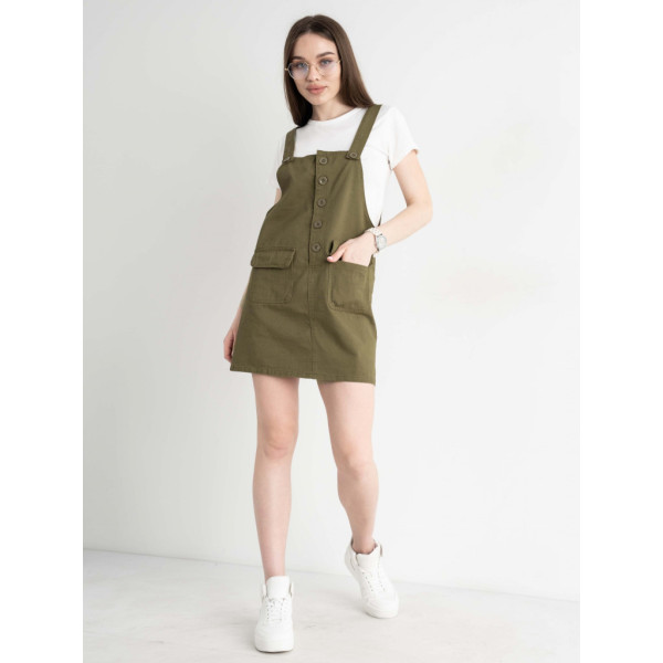 0899-77 XINYUE ХАКІ комплект із сарафану та футболки (3 од.розміри: M.L.XL) Xinyue