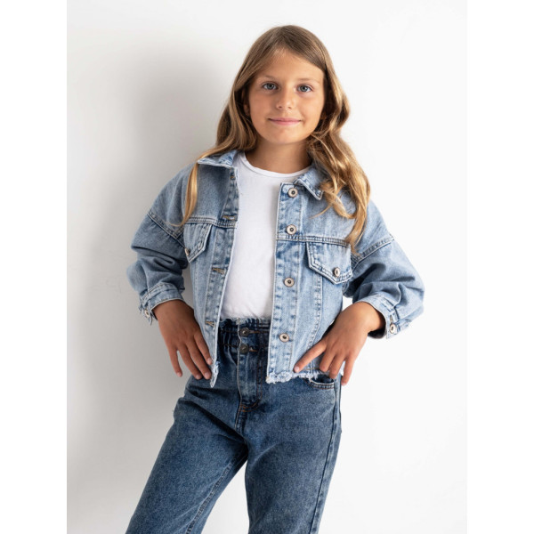 0921-1B2 Підліткова джинсова куртка MODA блакитна (1165247)