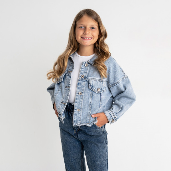 0921-1A Підліткова джинсова куртка MODA блакитна (1143371)