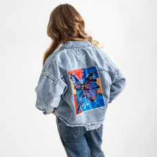 0921-1B2 Підліткова джинсова куртка MODA блакитна (1165247)