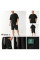 0212-1# черный мужской спортивны костюм двойка, oversize (хлопок+эластан, 4 ед, размеры норма: л, хл, 2хл, 3хл) выдача на следующий день Костюм двойка