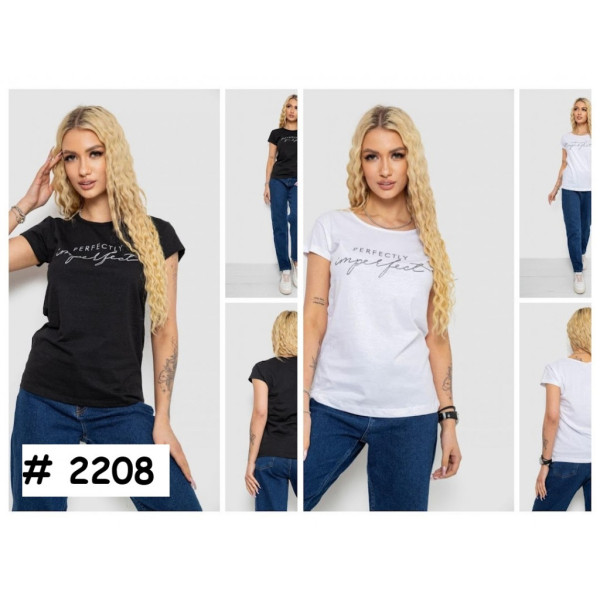2208# выбор цвета женская футболка (3 ед, размеры норма: S, M, L) выдача на следующий день Футболка