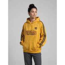 3903-8 жёлтый женский батник (двухнитка, варка, с капюшоном , 1 ед, универсальный размер норма : M/XL) Батник