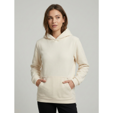 4452-100 молочний жіночий спортивний худі (тринитка на флісі, з капюшоном, 5од, розміри норма: 44, 46, 48, 50, 52) Худі