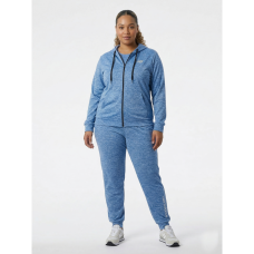 4960-42 голубой женский спортивный костюм (двухнитка, кофта на змейке, с капюшоном, 5ед, размеры полубатал: 46, 48, 50, 52, 54) Спортивный костюм