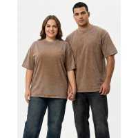 7475-4 мокко унисекс футболка (турецкий коктон, 4 ед, размеры мужской полубатал, женский батал: XL. XL. 2XL. 2XL) Футболка