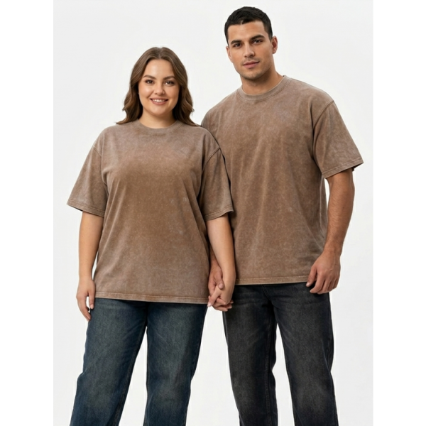 7475-4 мокко унисекс футболка (турецкий коктон, 4 ед, размеры мужской полубатал, женский батал: XL. XL. 2XL. 2XL) Футболка