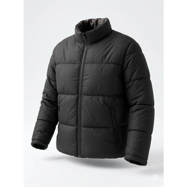 0416-12 черная женская куртка (5`th Avenue, с карманами, синтепон, 2ед, размеры полубатал: 2XL. 2XL) 5`th Avenue