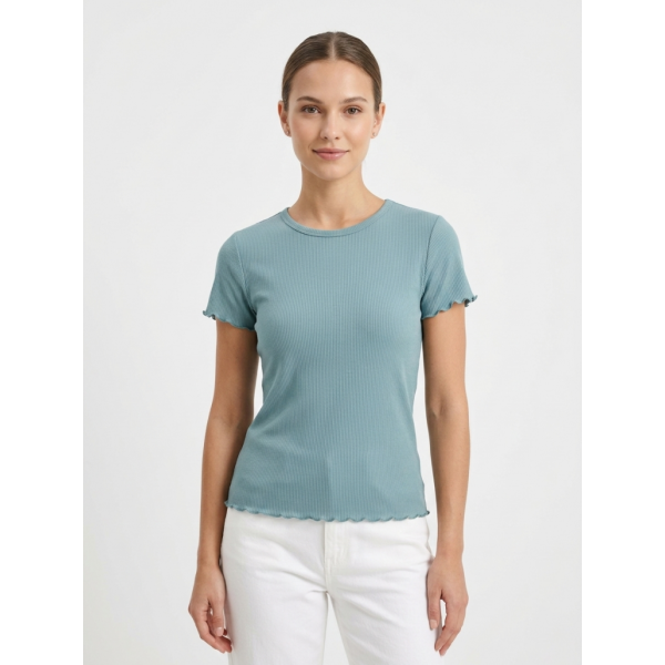 5142-997 микс цветов женская футболка (рубчик, 7ед, универсальный размер норма:42/48) Футболка