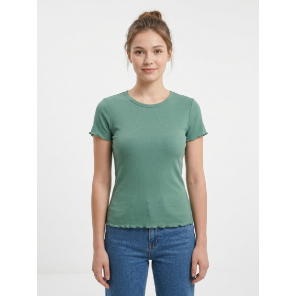 5142-997 микс цветов женская футболка (рубчик, 7ед, универсальный размер норма:42/48) Футболка