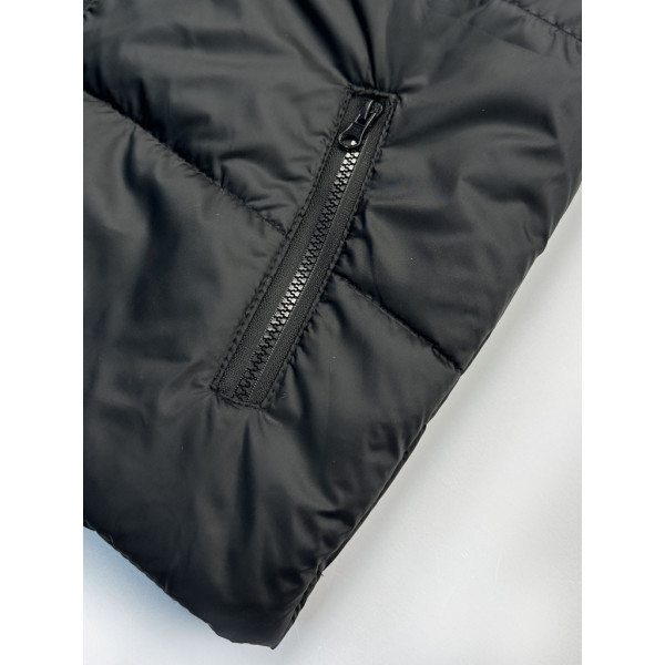 0416-12 черная женская куртка (5`th Avenue, с карманами, синтепон, 2ед, размеры полубатал: 2XL. 2XL) 5`th Avenue