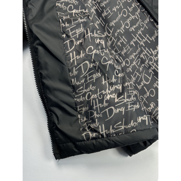 0416-12 черная женская куртка (5`th Avenue, с карманами, синтепон, 2ед, размеры полубатал: 2XL. 2XL) 5`th Avenue