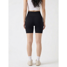 0499-1 черные женские велосипедки (рубчик, 4 ед. размеры норма: 42/48) Велосипедки