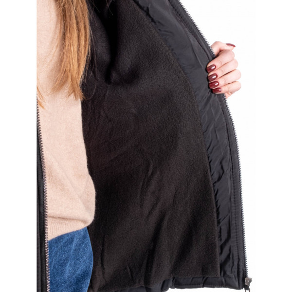 0007-1 чорна жіноча зимова куртка (5'TH AVENUE, флісова підкладка, 3 од. розміри норма: 42. 44. 46)