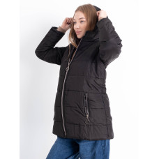 0007-1 чорна жіноча зимова куртка (5'TH AVENUE, флісова підкладка, 3 од. розміри норма: 42. 44. 46)