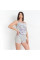 3128-6 серая женская пижама с принтом (майка + шорты) (4 ед. размеры норма: M. L. XL. 2XL) партия 3099