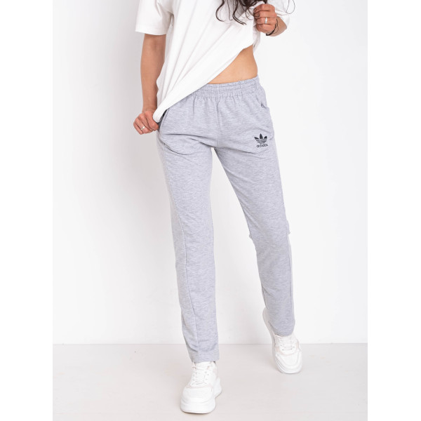 9094-60 світло-сірі жіночі спортивні штани (5 од. розміри норма: S. M. L. XL. 2XL, маломірять на один розмір)