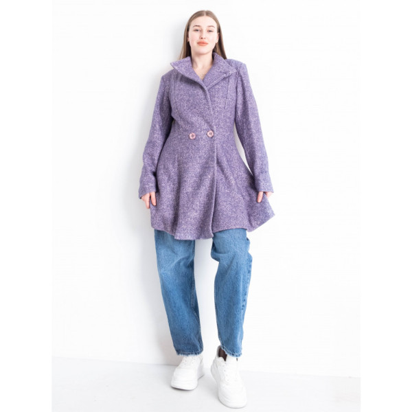 90080-42 бузкове жіноче драпове пальто (3 од. розміри норма: 42. 44. 46)