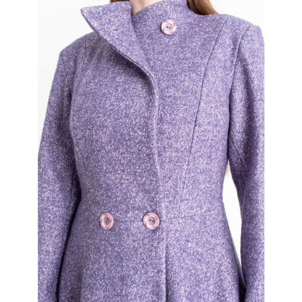 90080-42 бузкове жіноче драпове пальто (3 од. розміри норма: 42. 44. 46)