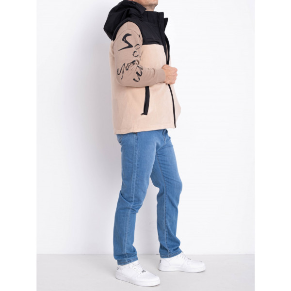 2305-3 бежева чоловіча жилетка (синтепон, 5 од. розміри норма: L. XL. 2XL. 3XL. 4XL)