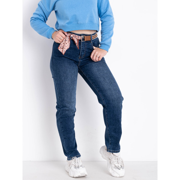 3313 # сині жіночі джинси MOM (KT.MOSS, стрейч-коттон, 6 од. розміри напівбатал: 28. 29. 30, 31, 32, 33)