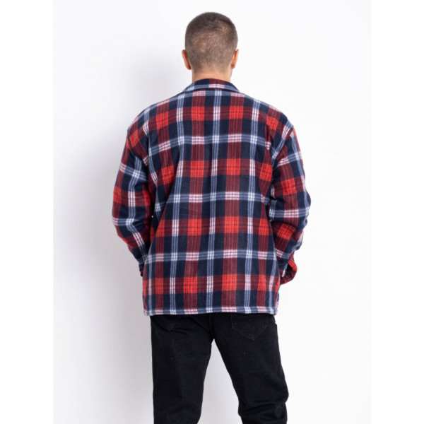 2023-5 красная мужская рубашка-куртка (мех, 5 ед, размеры норма: M/L. L/XL. XL/2XL. 2XL/3XL. 3XL/4XL)