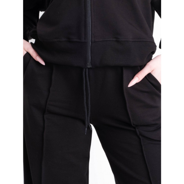 5901-1 чорний жіночий спортивний костюм (5'TH AVENUE, турецька двонитка, 4 од. розміри норма: 42. 44. 46. 48)