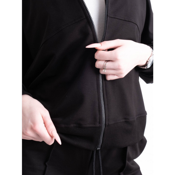 5901-1 чорний жіночий спортивний костюм (5'TH AVENUE, турецька двонитка, 4 од. розміри норма: 42. 44. 46. 48)