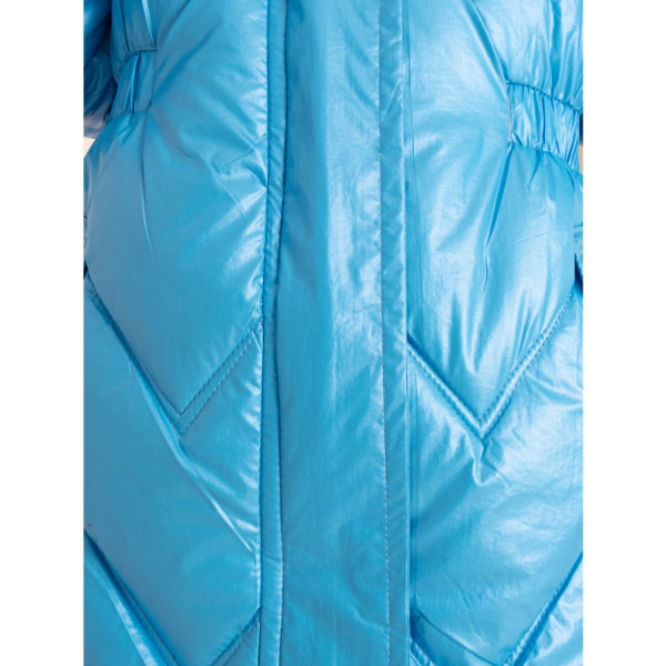 2021-23 блакитна дитяча куртка (на дівчинку 2-6 років, овчина, хутро на капюшоні, 5 од. розміри: 2. 3. 4. 5. 6)