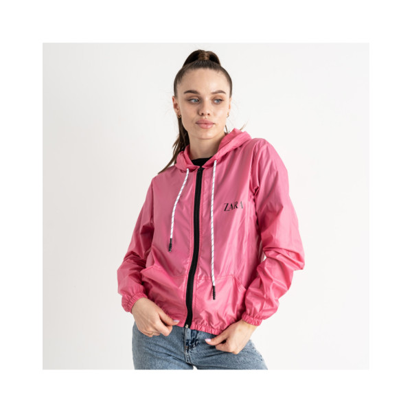 25056-33 ТЕМНО-РОЖЕВА жіноча вітровка з капюшоном (4 шт. розміри: 44-46/2.48-50/2)
