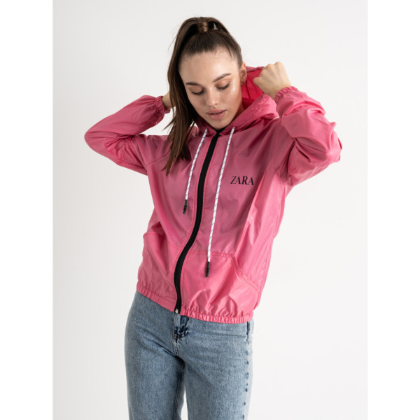 25056-33 ТЕМНО-РОЖЕВА жіноча вітровка з капюшоном (4 шт. розміри: 44-46/2.48-50/2)