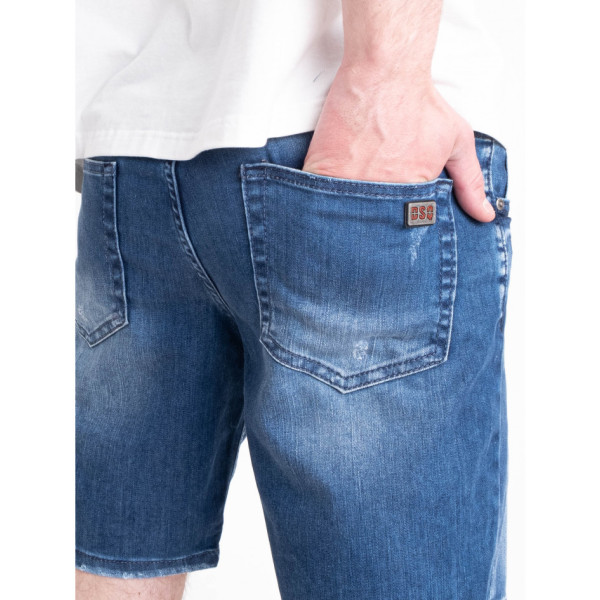 3104 сині чоловічі джинсові шорти (стрейчові, 7 од. 30. 31. 32. 33. 34. 36. 38)