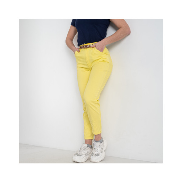 0661-55 жовтий жіночий мом (VANVER, стрейчевий, 5 од. розміри норма: 26. 27. 28. 29. 30)