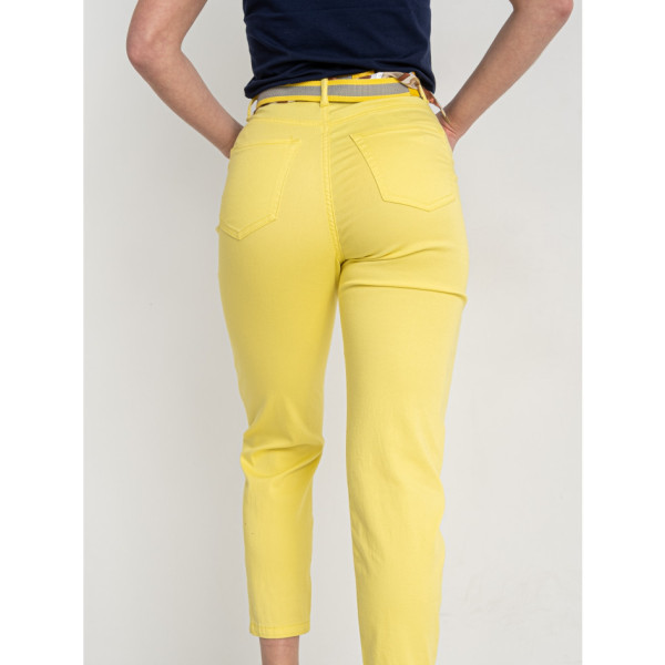 0661-55 жовтий жіночий мом (VANVER, стрейчевий, 5 од. розміри норма: 26. 27. 28. 29. 30)