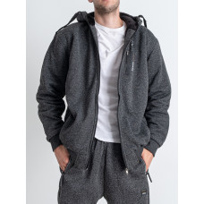 0703-6* темно-сірий чоловічий батник (хутро, на змійці, 10 од. розміри норма: XL-5XL) видача наступного дня