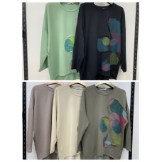 56467* мікс квітів трикотажний жіночий светр (10 од., розміри батал: 3XL-6XL) видача наступного дня