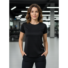 8900-13 чорна жіноча футболка (турецький бавовна, 3 од., розміри норма: S. M. L)