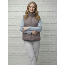 0074-41 фрезова жіноча жилетка (5'TH AVENUE, синтепон, 3 од. розміри батал: 48, 50, 52)