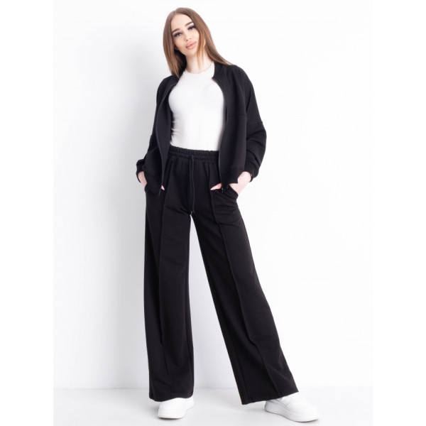 5901-1 чорний жіночий спортивний костюм (5'TH AVENUE, турецька двонитка, 4 од. розміри норма: 42. 44. 46. 48)