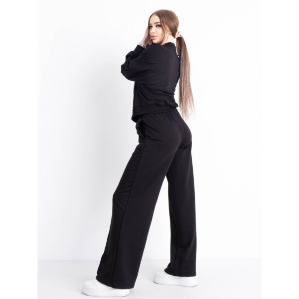 5901-1 чорний жіночий спортивний костюм (5'TH AVENUE, турецька двонитка, 4 од. розміри норма: 42. 44. 46. 48)