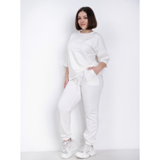 2651-10 білий жіночий спортивний костюм (5'TH AVENUE, турецька двонитка, 4 од. розміри батал: 50. 52. 54. 56)